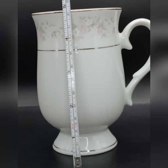 GLA Maria Fine China Japan Sugar Bowl W/Lid And Creamer White & Rose Floral - Picture 3 of 16